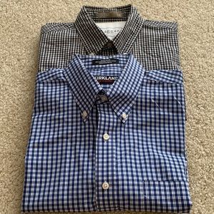 Two for One! Short-Sleeve Checkered Design Casual Summer Shirts